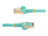 StarTech.com 50cm CAT6A Ethernet Cable, 10 Gigabit Shielded Snagless RJ45 100W PoE Patch Cord, CAT 6A 10GbE STP Network Cable w/Strain Relief, Aqua, Fluke Tested/UL Certified Wiring/TIA - Multi-angle