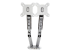StarTech.com Desk Mount Dual Monitor Arm with USB & Audio, Grommet/Desk Clamp VESA Mount for up to 32 inch Displays, 2x USB, 2x 3.5mm audio, Ergonomic Full Motion Dual Monitor Arm, Silver - Front